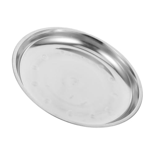 MOKKHNB balanza de plataforma bandeja plato de pesaje sartén medidora platillo de balanza recipiente de polvo de metal placa de escala accesorios de escala Acero inoxidable