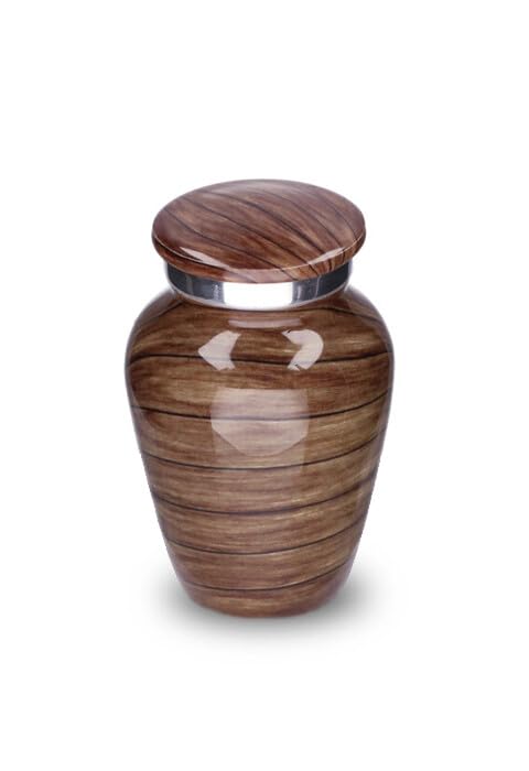 Petite urne funéraire Elegance aspect bois gardienne de souvenirs