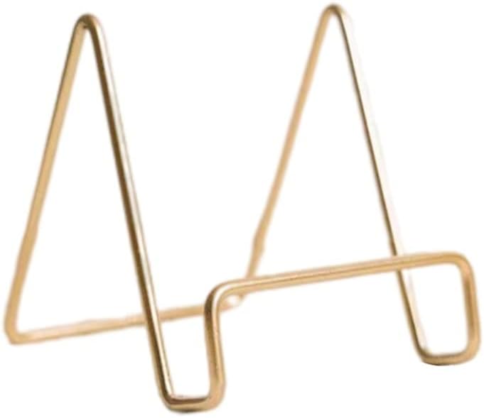 HBJWOV Geometric Iron Desktop Placement Stand Book Newspaper Storage Rack Magazine Display Holder(L)