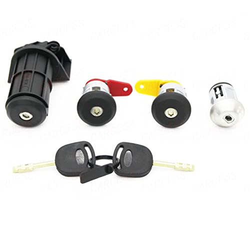 Serrures de porte Ford Fiesta 1989-2002 cylindre de fermeture complet avec deux clés de secours