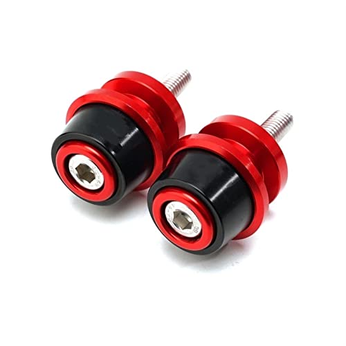 Curseur de bras oscillant 8mm protection CNC pour Kawasaki Z1000 Z900 rouge