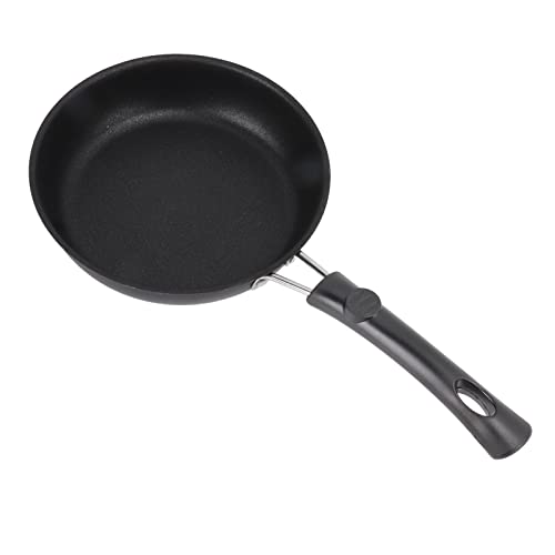 Tomotato Mini Frying Pan, 16cm Nonstick Skillet Stainless Steel with Ergonomic Heat-Resistant Handle, Even Heat Distribution Compact Individual Serving Breakfast Pan for Gas Stove Induction Hob