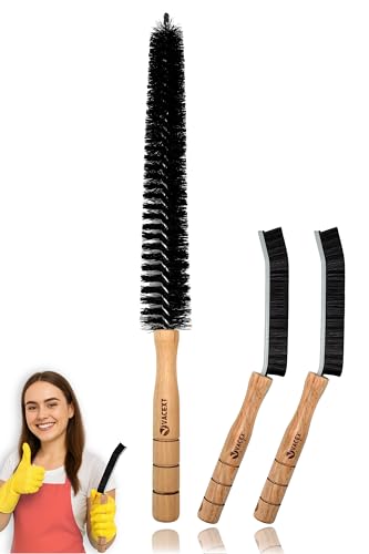 Dryer Lint Brush Vent Trap Cleaner Refrigerator Condenser Coil Brush & Crevice Gap Cleaning Brush (2PCS) for Household Use - Grout Scrub Brush House Cleaning Supplies Home Essentials