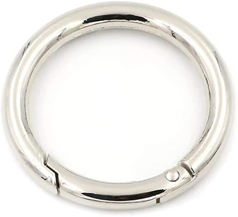2 Pcs Spring Gate O Ring Round Carabiner Snap Clip Trigger Spring Keyring Buckle