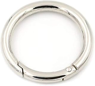 2 Pcs Spring Gate O Ring Round Carabiner Snap Clip Trigger Spring Keyring Buckle
