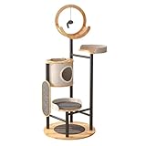 Spécifications de taille : La taille globale du cadre d'escalade pour chat est de 28*28*66 pouces. Berceau coquin 16*11 pouces, diamètre du hamac 16 cm, diamètre de la plate-forme d'observation 16 pouces