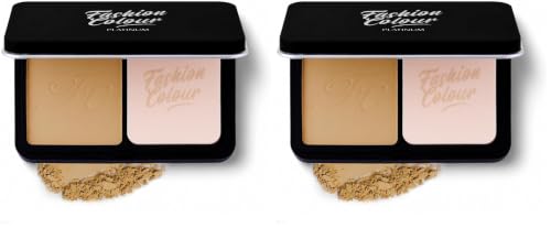 Image of Fashion Colour Platinum Perfect Match Face Powder With Mirror + Powder Puff | Velvety Formula | Matte Finish | Upto 11 hrs of Lightweight Coverage | Blurring Imperfection | For All Skin Types | (FC40, 10g)