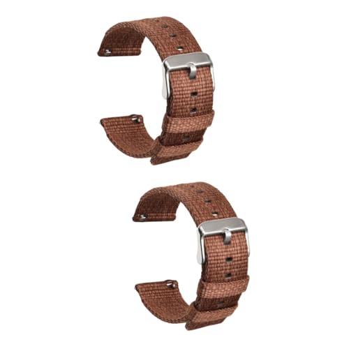 Correa de reloj de lona VALICLUD recambio de banda marrón duradera para hombres