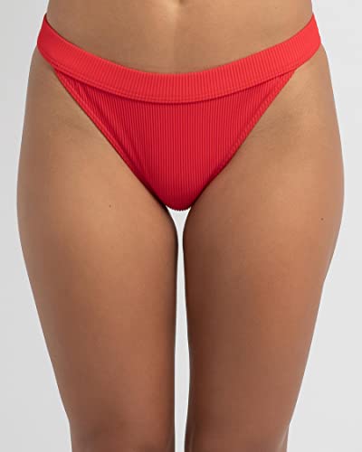 Bas de bikini Roxy en tissu texturé rouge coquelicot coupe classique XL - 2