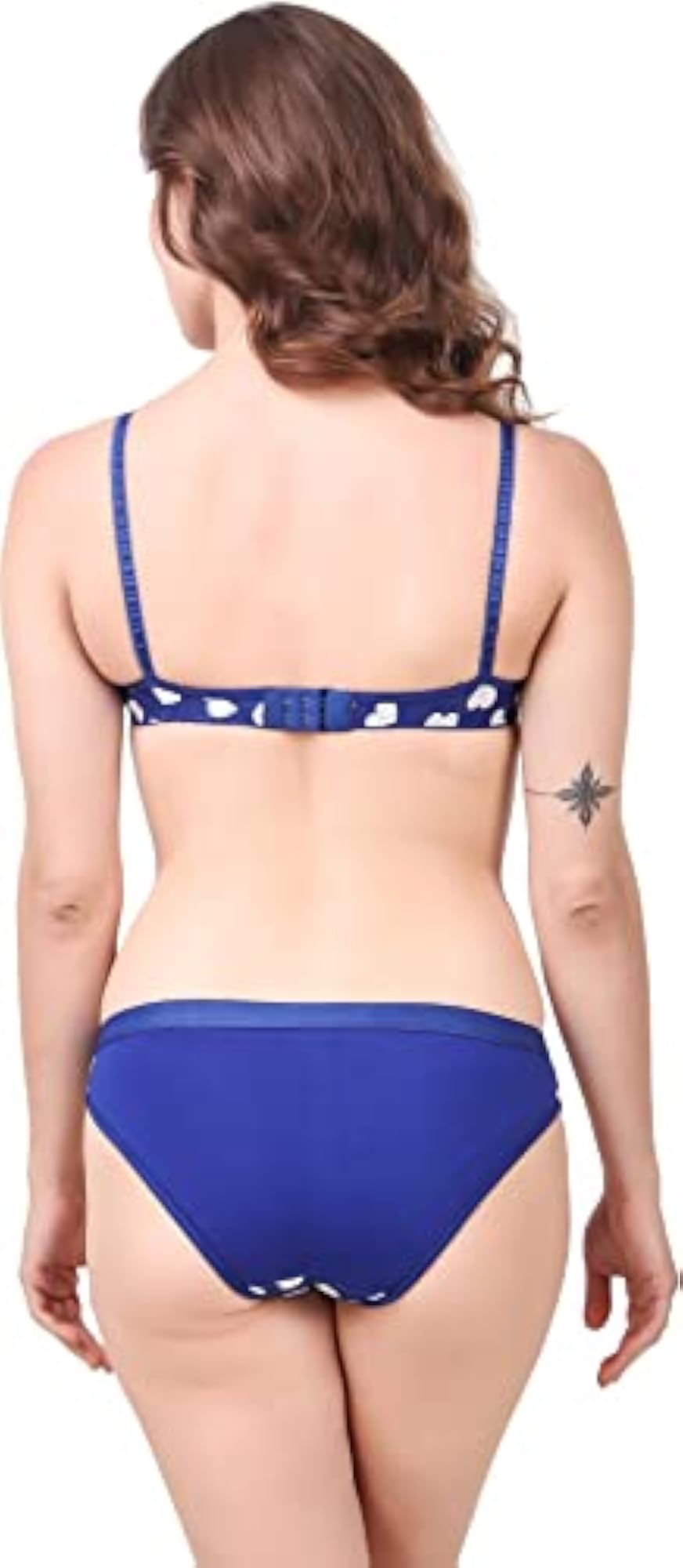 Women's Lace Push Up Underwired Solid Lingerie Set, Elegant