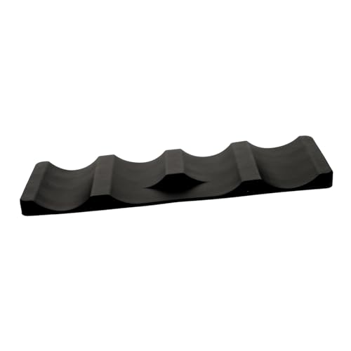 Beatifufu Alfombrilla Antideslizante de Silicona para Nevera Cojín de Almacenamiento para Cerveza y Bebidas Resistente Diseño Ondulado Negro Uso Doméstico y Comercial