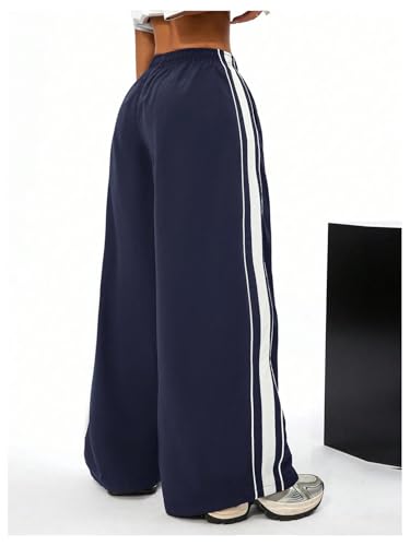 SOLY HUX Women's Baggy Sweatpants Casual Sports Wide Leg Parachute Hip Hop Pants Streetwear3