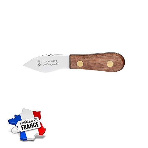 Les Colis Noirs LCN - Couteau a Huitre Crapaud INOX Manche Bois La Fourmi - Ustensile Cuisine - 424