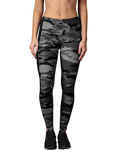 Urban Classics Damen Urban Classics Dames Camo Streep Leggings, Mehrfarbig (Dunkelcamo / Blk 00840), 3XL EU