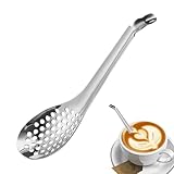 Cucharas de caviar - Cuchara coladora OPAL, colador para freír, malla fina, cucharón de araña mediano de acero inoxidable, utensilios de cocina, pequeños esponjas ranuradas para sacar aceitunas, alcap