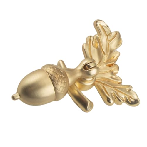 FONDOTIN Pomo Decorativo para Muebles Forma de Bellota, Aleación de Zinc, Acabado Bicolor, Pequeño Tamaño, Set de 3 Piezas, Adecuado para Gabinetes y Tocadores