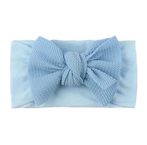 5-Pack Oversized Baby, Toddler and Young girls Bow Headbands – Soft Stretchy Knotted Turban Hairbands for Newborns, Infants, Toddlers & Young kids (Colors Vary)4