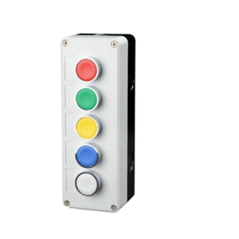 Boîtier de commande XB2 avec interrupteur à bouton métallique étanche à 5 trous