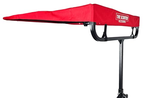 Sunshade Canopy for Mobility Scooters. Easy Removable Rain. Unique Color Choices (Red)