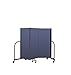 Screenflex Commercial Portable Room Divider (CFSL503-DS) 5 Feet High by 5 Feet 9 Inches Long, Designer Blue Fabric
