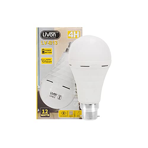 Image of Lexton Livon LV-B13 Inverter LED Emergency Bulb with Portable Hanging Hook (White) Large