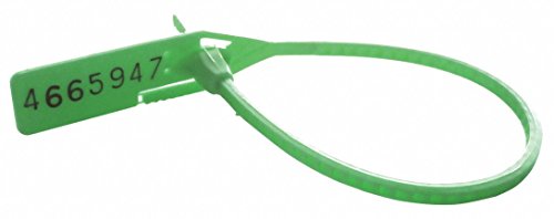 Cinch-up Locking Seal, Green, PK100