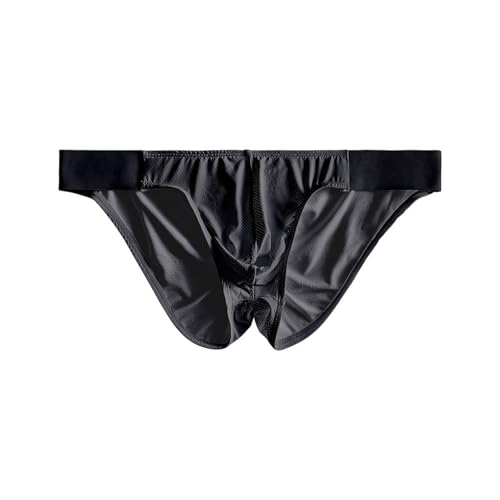 Men's Low Rise Micro Modal Bikini Briefs with Openwork Mesh Detail and Pouch Underwear