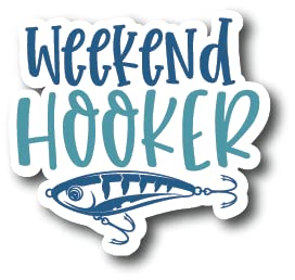Weekend Hooker S10913 lot de 2 autocollants de 12,7 cm ultra résistants aux rayons UV