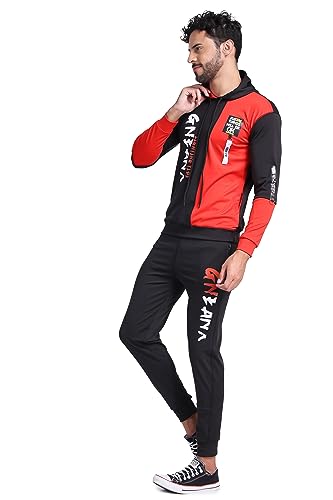 Image of YELLOW TREE Polyester Printed Tracksuits for Men | Running & Sports Tracksuits | Full Sleeve Tracksuits
