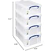 Amazon.com: Really Useful Box 9 Litre Plastic Storage Box Clear, Multi ...
