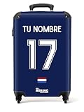 NoBoringSuitcases.com Maletas de Viaje Cabina, Maleta Cabina, Maletas de Viaje, Trolley, Equipaje de Mano, Personalizado (Eurocopa 2024 - Uniforme visitante Países Bajos - Azul Oscuro, 55x40x20 cm)
