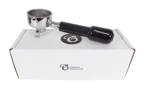 Portafiltros con mango - Compatible con cafeteras exprés ISOMAC 53 mm - Canasta de 14 g con doble salida