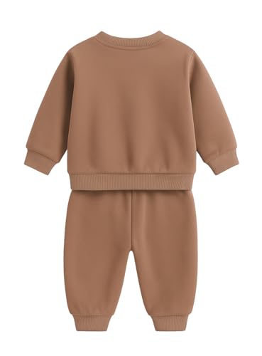 Image of Bold N Elegant Kids Fleece Lined Winter T-Shirt Jogger Set Warm Sweatshirt Pants | Stylish Astronaut Print Winter Co-ord Set for Infant Toddler Teedler Boys n Girls