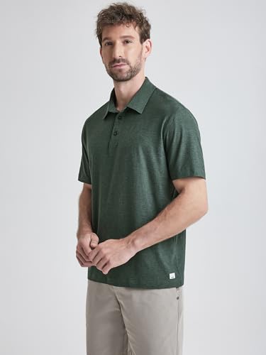 ODODOS Men's Performance Polo - Stratum Tech Short Sleeve Golf T-Shirts Ultra Soft Moisture Wicking UPF 50+ Casual Tops2