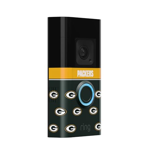 Image of All-New Limited Edition, Official NFL Faceplate for Ring Doorbells - Video Doorbell 3, Video Doorbell 3 Plus, Video Doorbell 4, Battery Doorbell Plus, and Battery Doorbell Pro | Green Bay Packers
