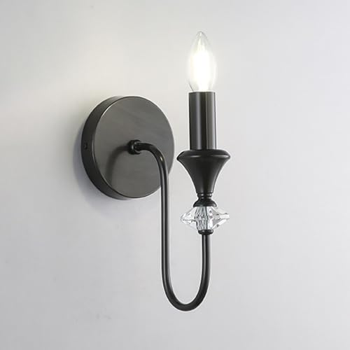 Aplique de pared con candelabro de cobre y lámpara de latón decorativa E14