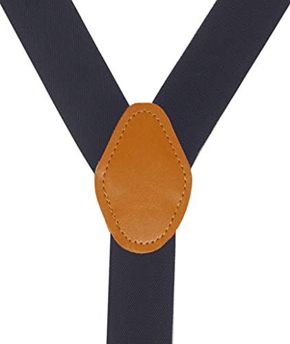 Image of Mens Suspenders with 3 Swivel Hooks Belt Loops 1.4 Inch Wide Heavy Duty Adjustable Braces