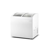 Frigidaire Convertible Chest Freezer, Glass Top Storage Case, 6.5 Cu. Ft., Rolling Caster Wheels, Adjustable Temperature