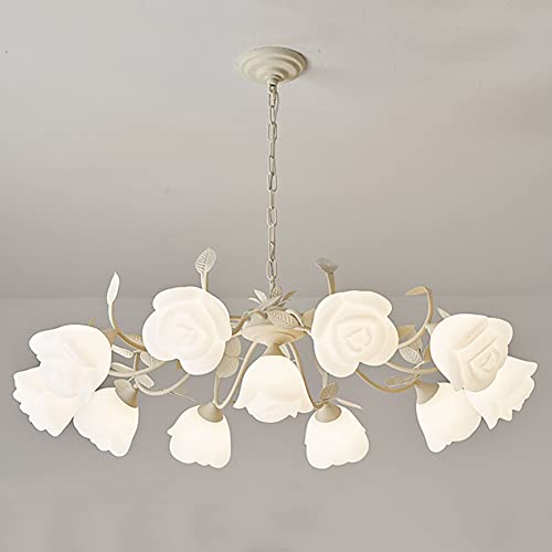 Suspension moderne blanche en forme de rose pour une ambiance douce - 2