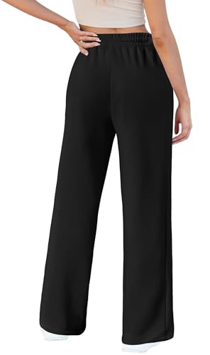 Womens Wide Leg Sweatpants Baggy Loose Comfy Pants Casual Lounge Sweatpants with Drawstring2