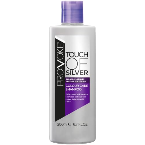 PROVOKE Touch Of Silver Colour Care Shampoo 200ml, Daily Colour Protect Shampoo, Prolongs Colour & Adds Shine