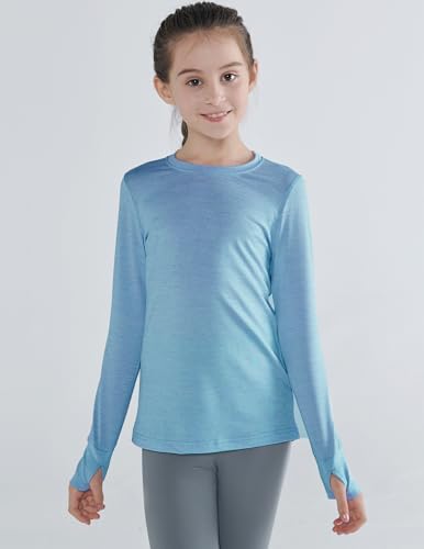 Image of Liberty Pro 3 Pack Youth Girls Active Long Sleeve Shirts | Dry Fit, Performance, Thumbholes, Athletic Tees for Kids and Teens