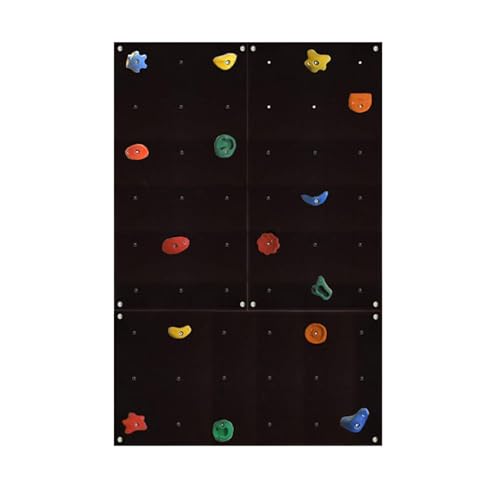 Gartenpirat Kletterwand Outdoor OW3 1,95 m² – Boulderwand mit 15 bunten Klettersteinen und DREI Multiplex-Platten 114 × 57 cm vormontiert inkl. Montagematerial – für Kinder & Erwachsene
