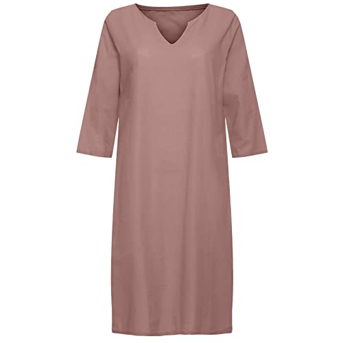 OIOLOYJM Plus Size Summer Dresses for Women 2025 Plus Size Dresses for Curvy Women 3/4 Sleeve Casual Boho Kaftan Dresses