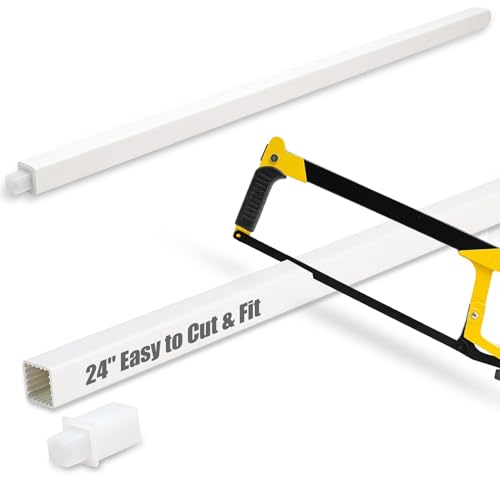 24-Inch Adjustable Towel Bar Replacement Rod Easy to Cut & Fit Spring-Loaded Plastic Towel Bar for Ceramic Holder Rustproof & No-Drill Installation Vintage Bathrooms & Rental Homes Friendly