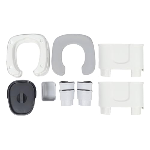 大人のポータブルトイレの家の屋内ベッドサイド快適なPUクッション強化負荷ベアリングノンスリップベースの折りたたみ折りたたみ妊娠中の女性のためのベッドルームの使用PP材料 (Gra)