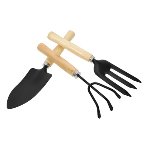 Child-Friendly Gardening Tools 3-Piece Set Mini Shovel Rake Spade Wooden Handles Easy to Use for Summer Winter
