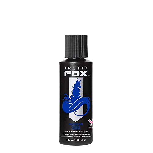 Arctic Fox Teinture semi-permanente pour cheveux, 100 % v&eacute;gane, 118 ml, bleu Pos&eacute;idon