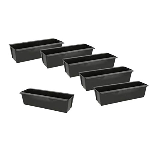 Fioriera per pallet europeo, 6 pezzi, in plastica, colore: argento, fioriera da balcone