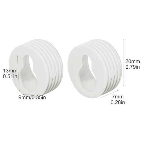 10 Stück Schrankaufhänger - 20mm Kunststoff Schrankhalter weiß, Schrankaufhängung mit Schlüsselloch, Rund Typ Schlüsselloch Regalhalterungen Aufhänger, für Holz-Rahmen